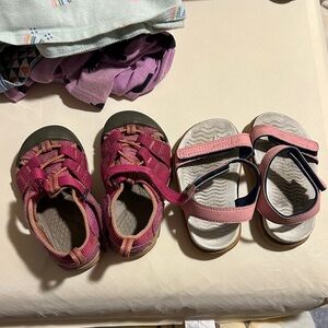 Toddler Pink Sandal Bundle- Keen and Native